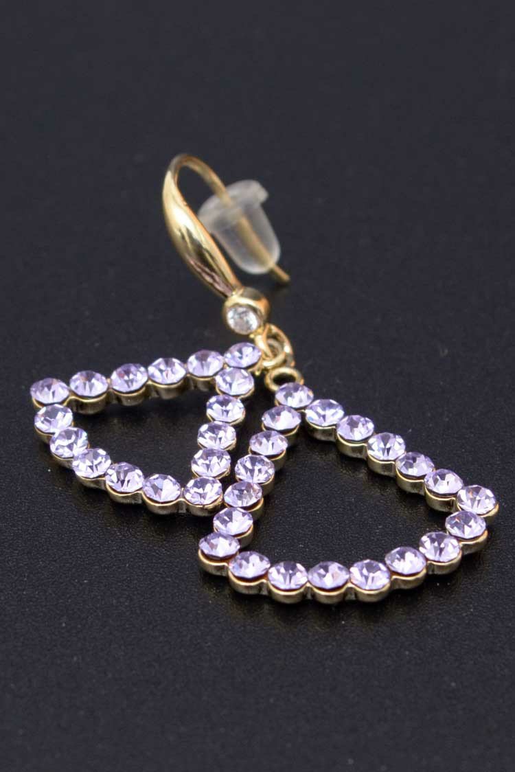 Purple-Tone Triangle Hoop Earrings