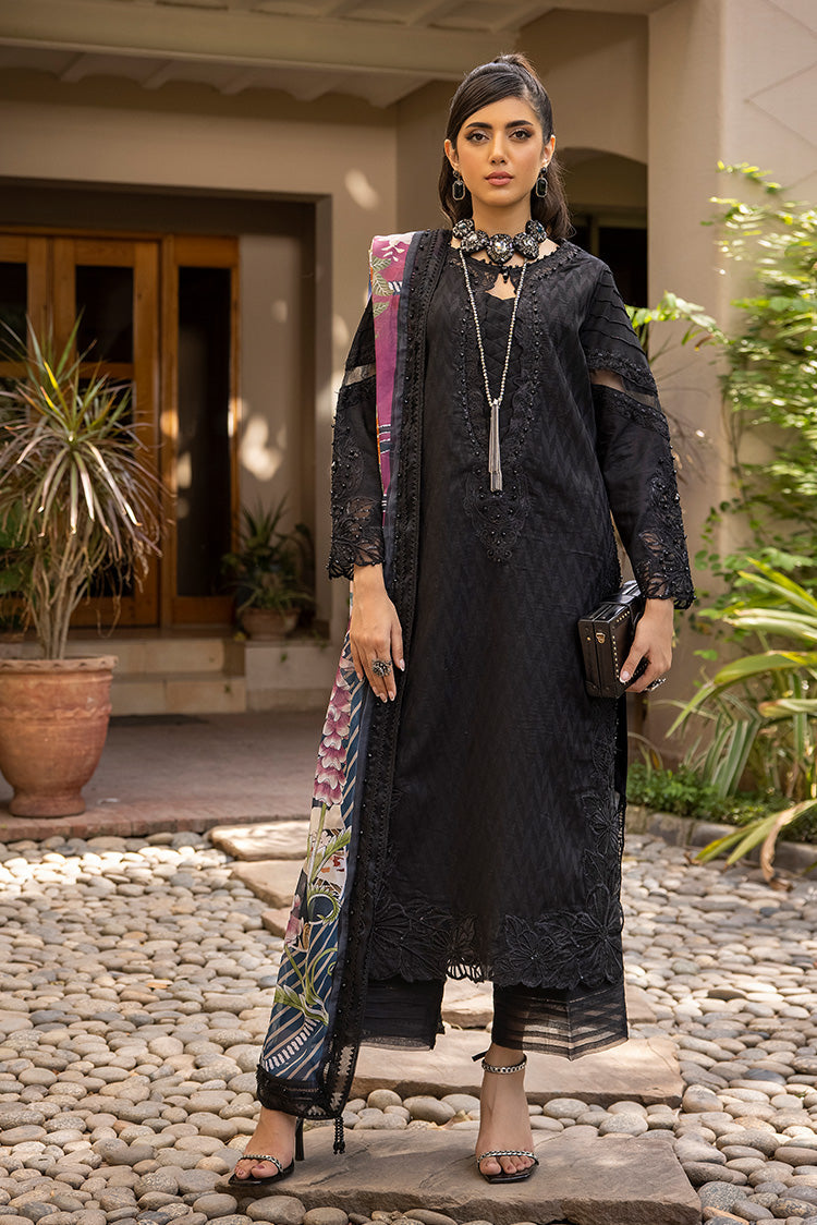 3-PC Unstitched Embroidered Lawn Suit