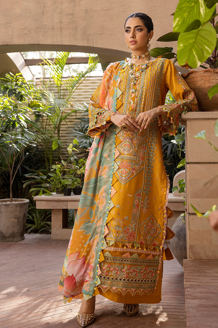 3-PC Unstitched Embroidered Lawn Suit