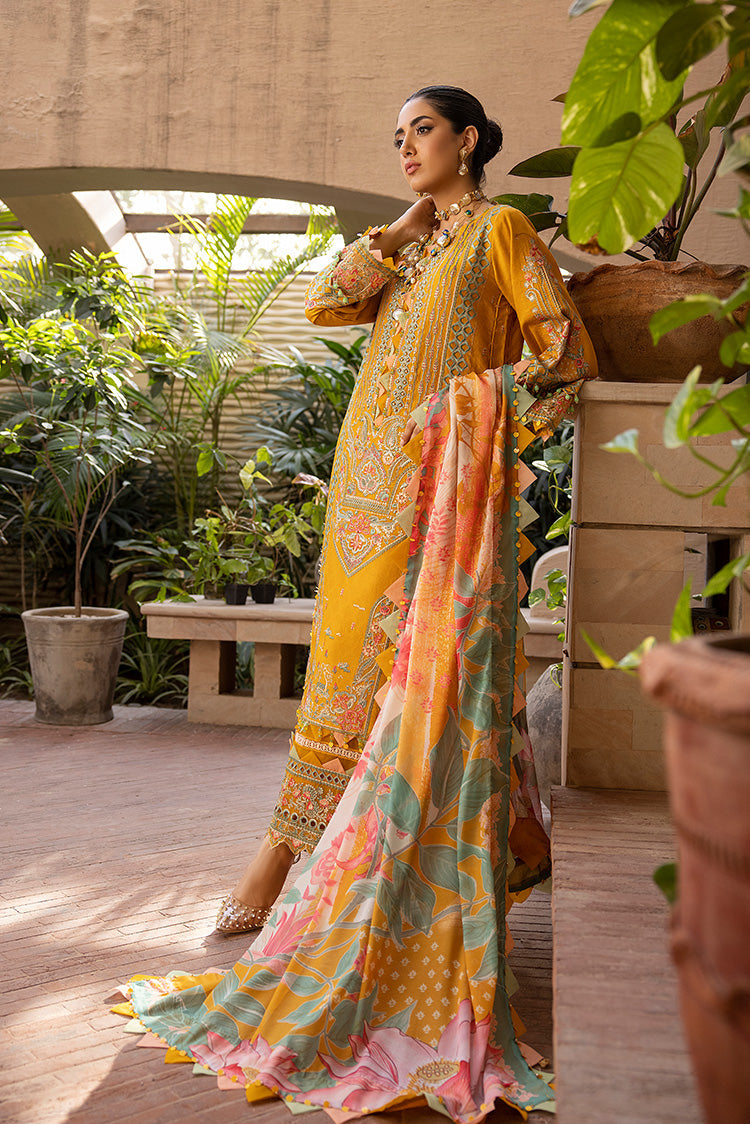 3-PC Unstitched Embroidered Lawn Suit