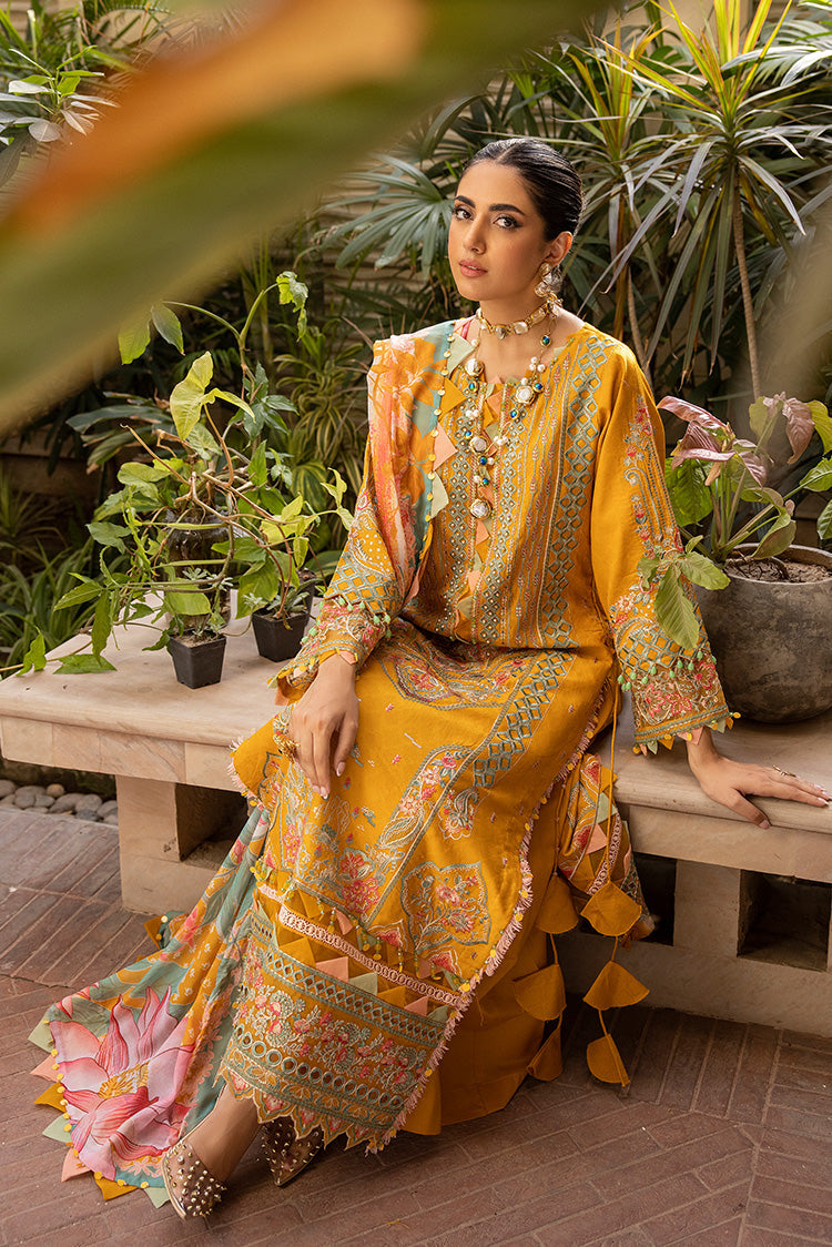 3-PC Unstitched Embroidered Lawn Suit