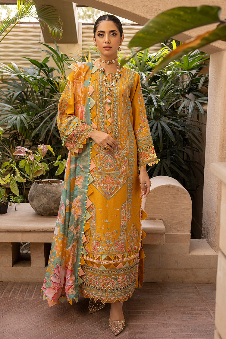 3-PC Unstitched Embroidered Lawn Suit