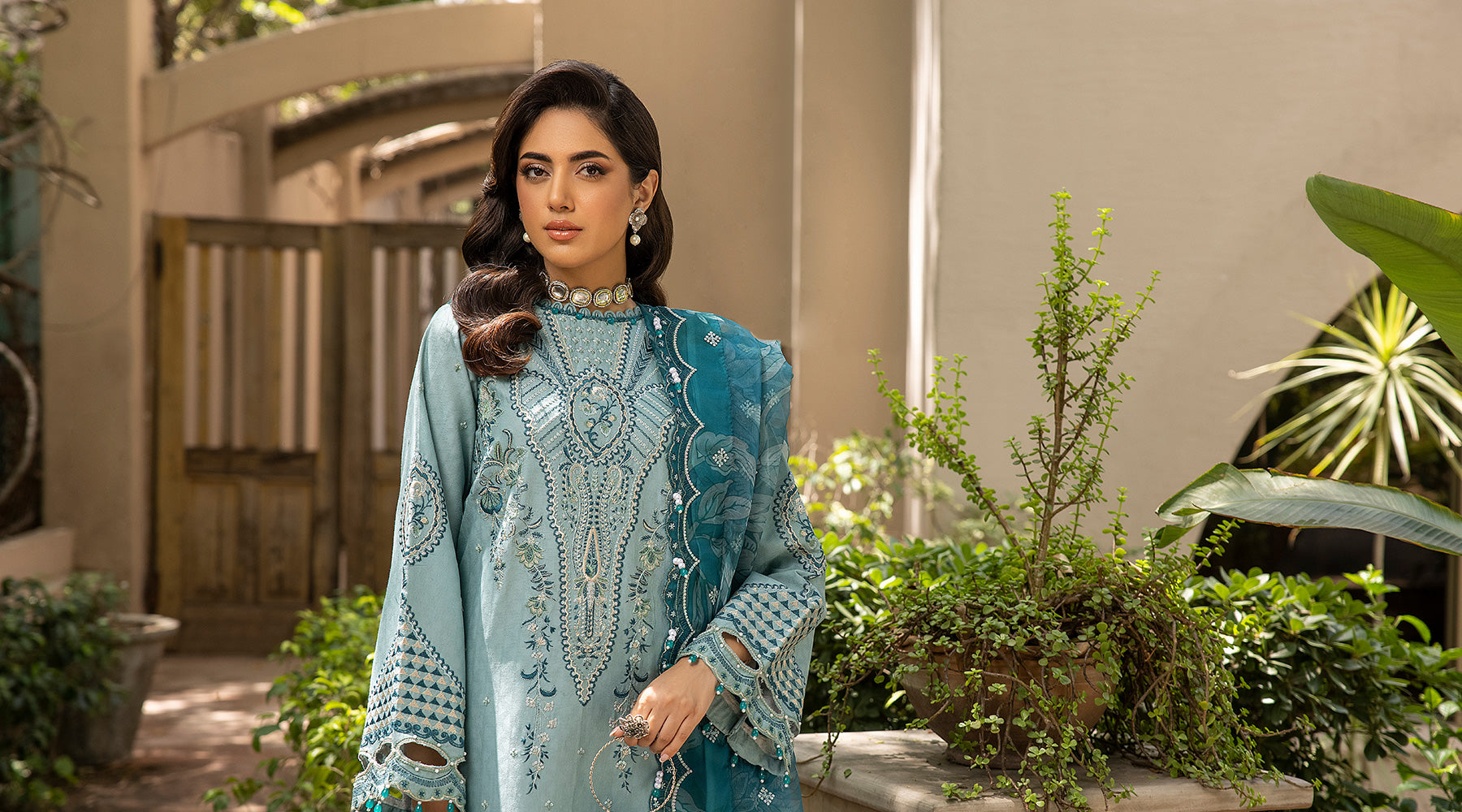 3-PC Unstitched Embroidered Lawn Suit