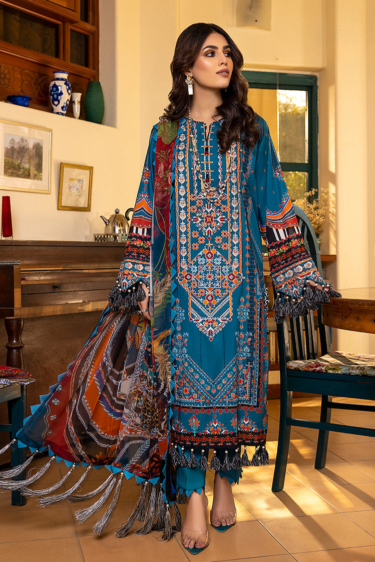 3-PC Unstitched Digital Printed Lawn Suit