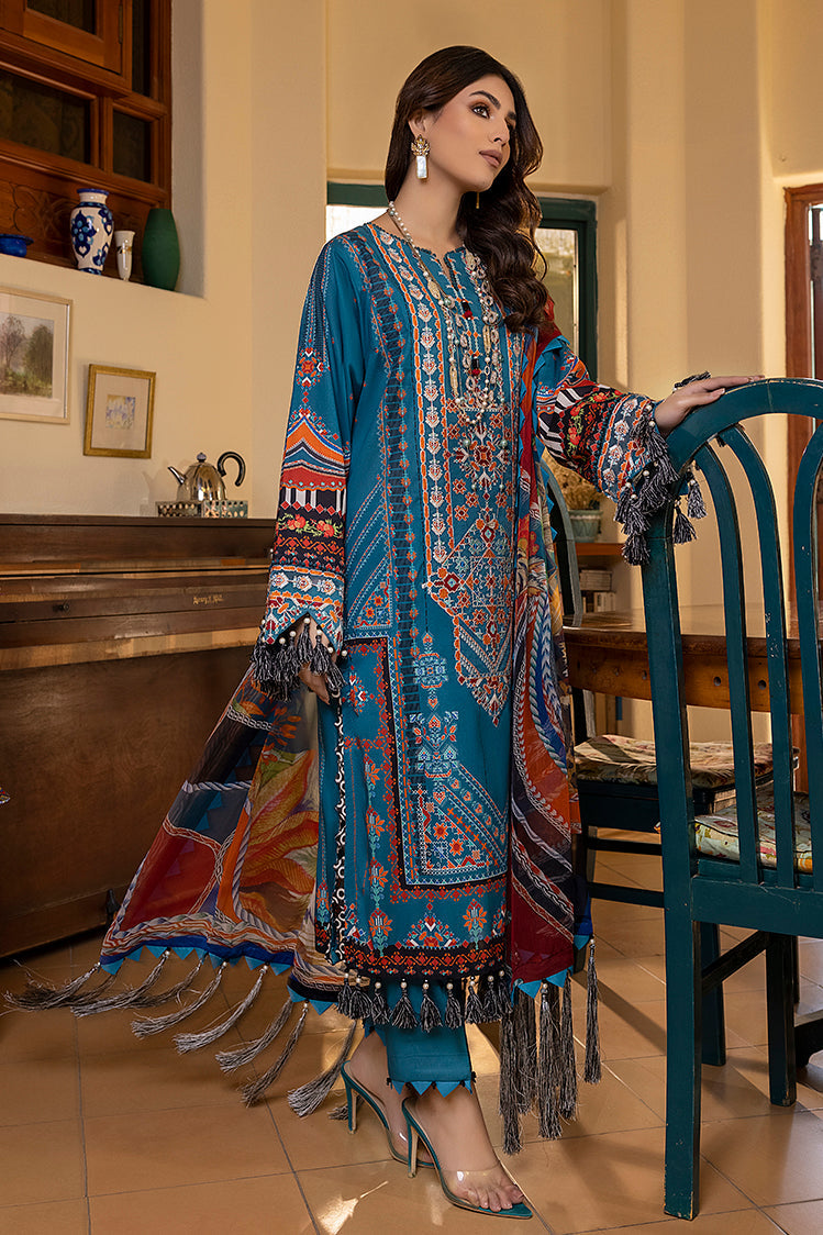 3-PC Unstitched Digital Printed Lawn Suit