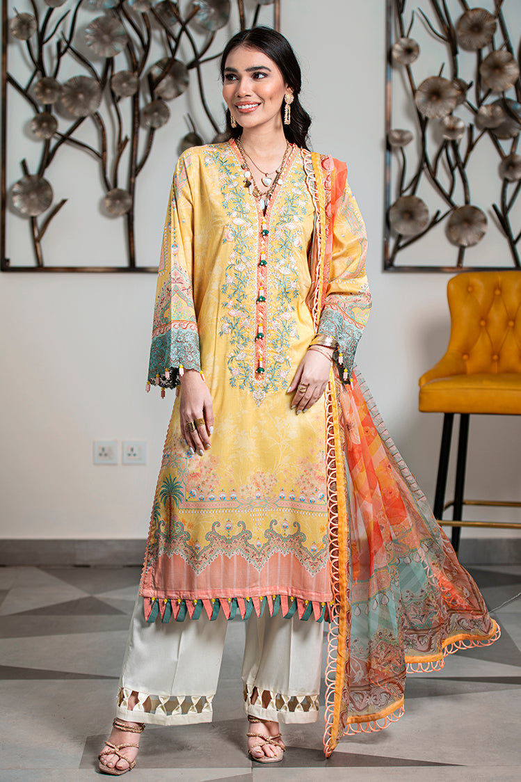 3-PC Unstitched Digital Printed Lawn Suit