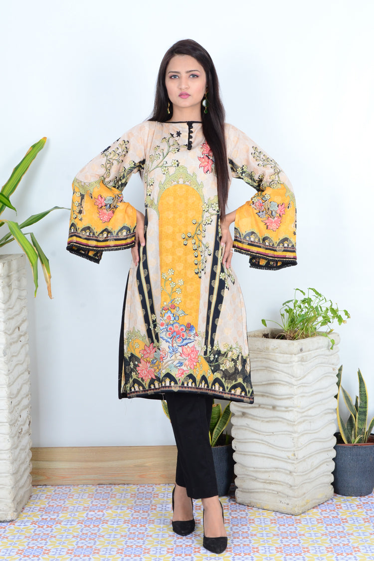 1-PC Unstitched Jacquard Kurti