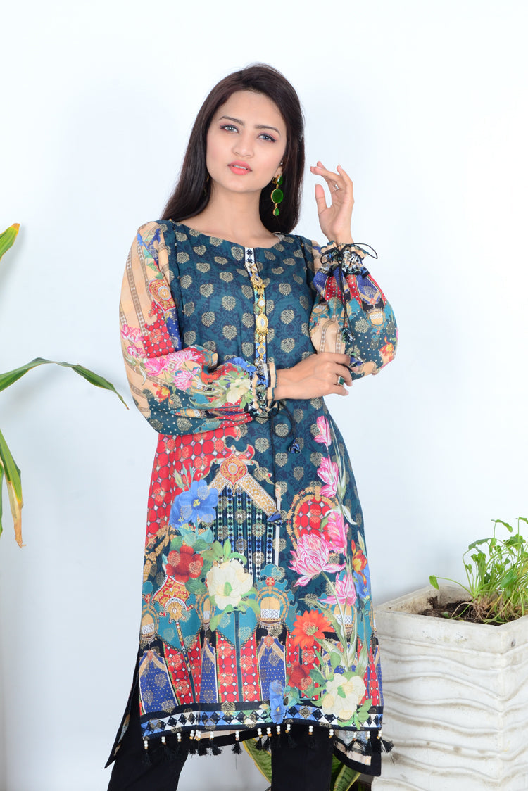 1-PC Unstitched Jacquard Kurti