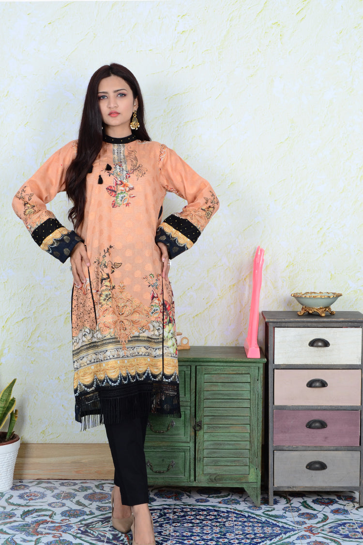 1-PC Unstitched Jacquard Kurti