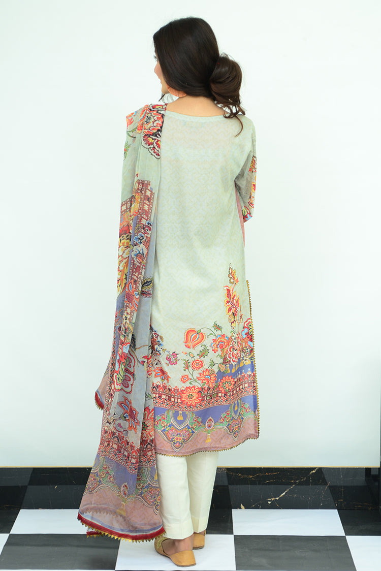 1-PC Unstitched Lawn Kurti