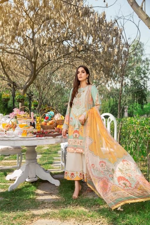 3-PC Unstitched Digital Printed Lawn Suit