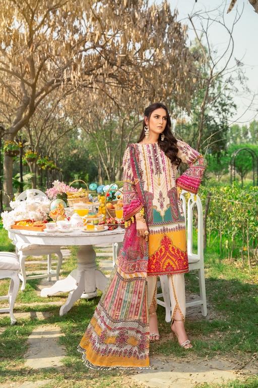 3-PC Unstitched Digital Printed Lawn Suit