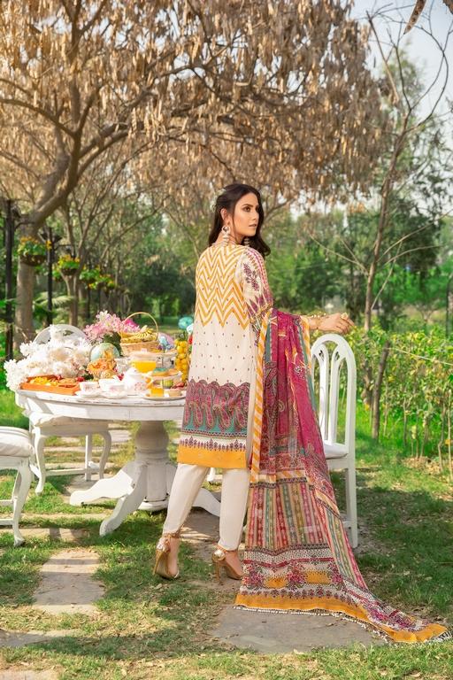 3-PC Unstitched Digital Printed Lawn Suit