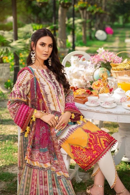 3-PC Unstitched Digital Printed Lawn Suit