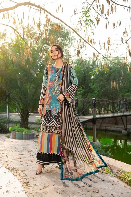 3-PC Unstitched Digital Printed Lawn Suit