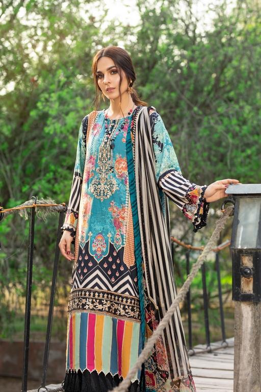 3-PC Unstitched Digital Printed Lawn Suit