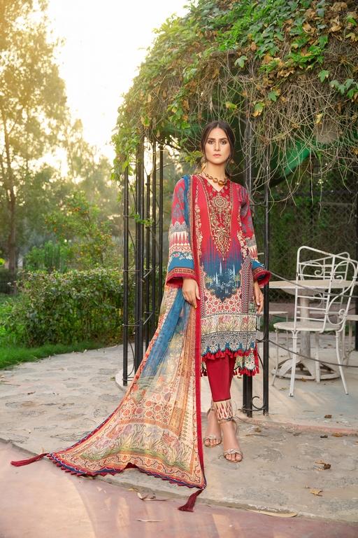 3-PC Unstitched Digital Printed Lawn Suit