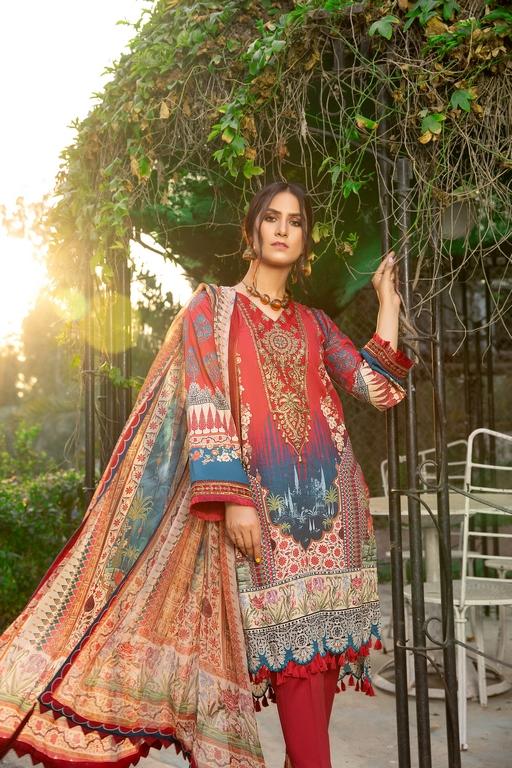 3-PC Unstitched Digital Printed Lawn Suit