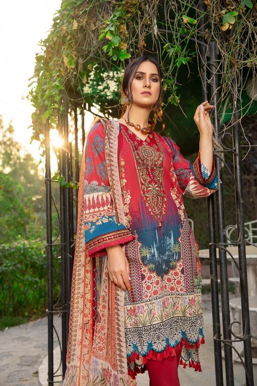 3-PC Unstitched Digital Printed Lawn Suit