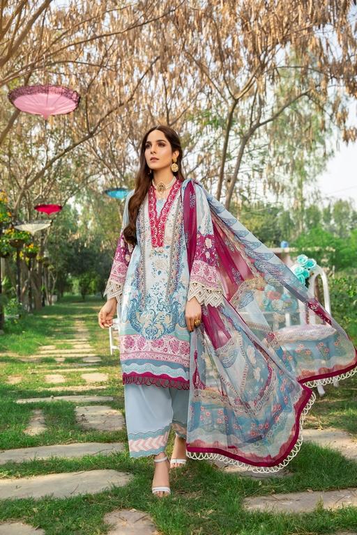 3-PC Unstitched Digital Printed Lawn Suit