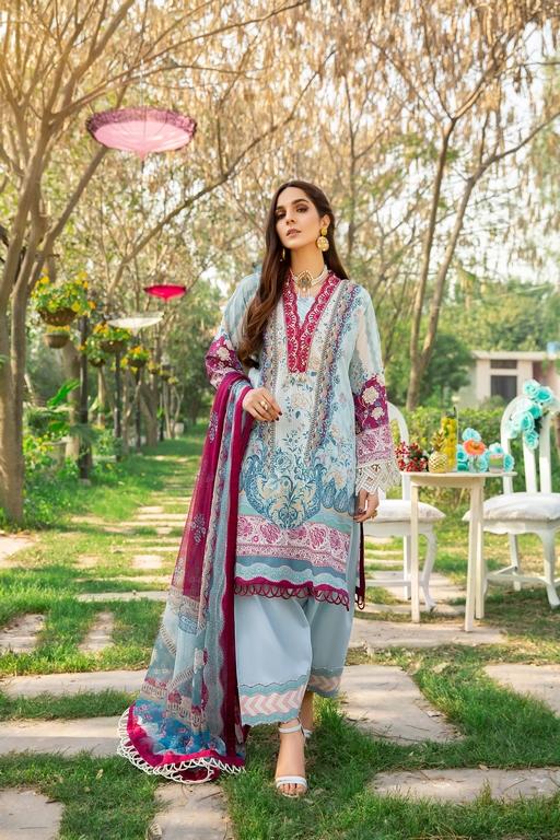 3-PC Unstitched Digital Printed Lawn Suit