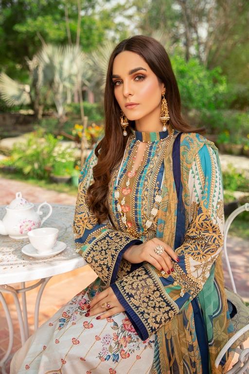 3-PC Unstitched Digital Printed Lawn Suit