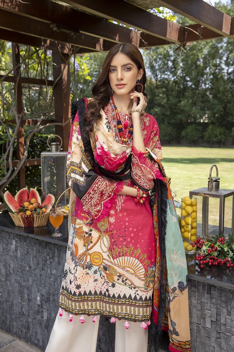 3-PC Unstitched Digital Printed Lawn Suit