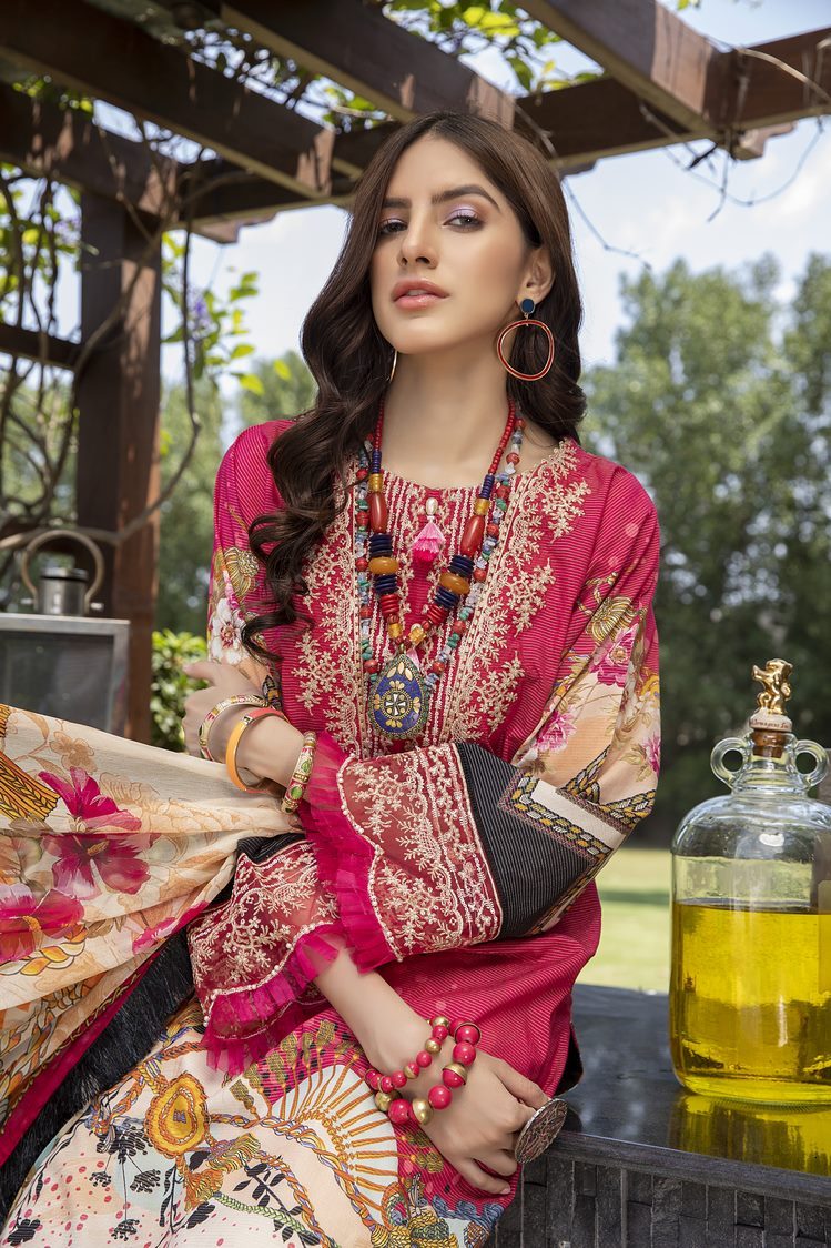 3-PC Unstitched Digital Printed Lawn Suit