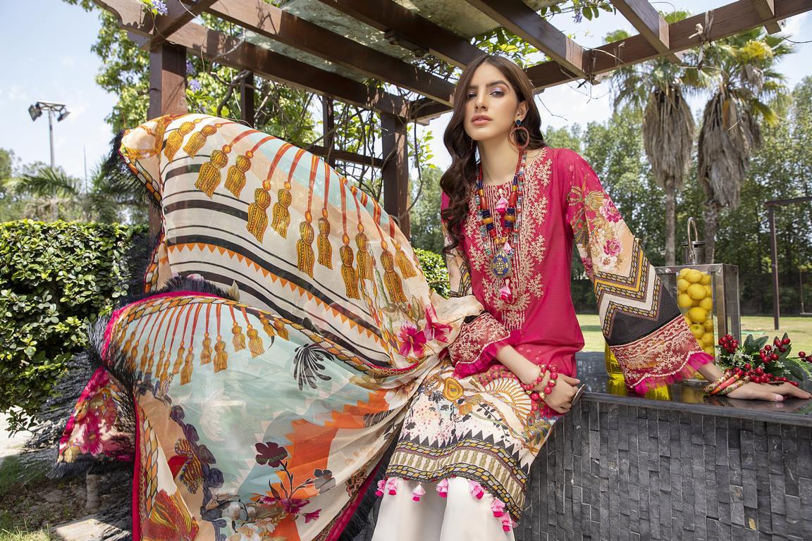 3-PC Unstitched Digital Printed Lawn Suit