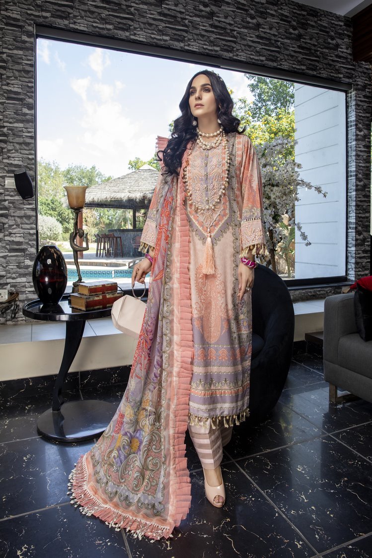 3-PC Unstitched Digital Printed Lawn Suit