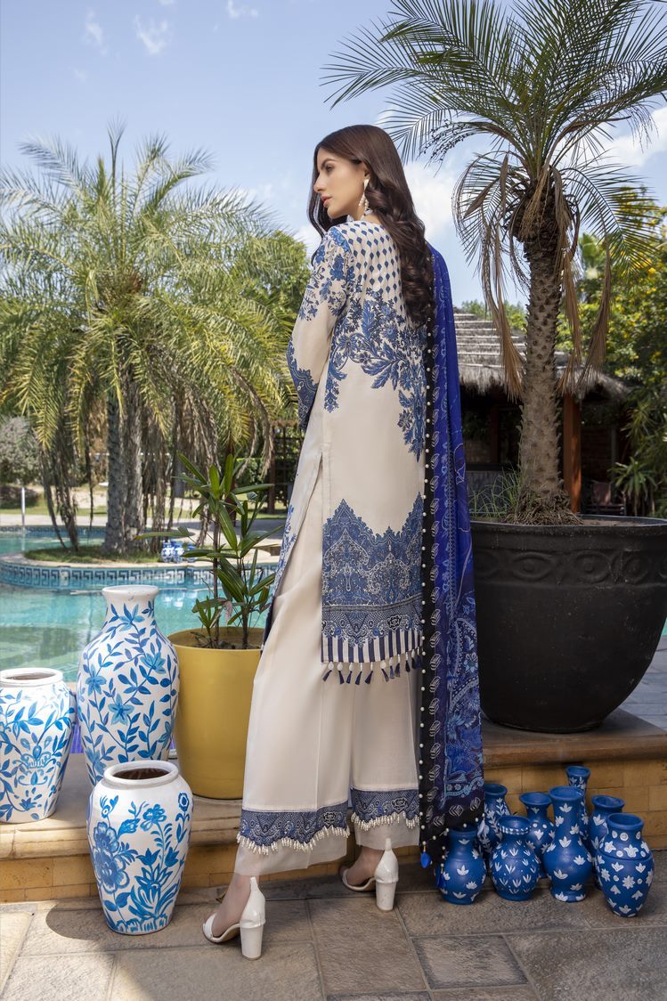 3-PC Unstitched Digital Printed Lawn Suit