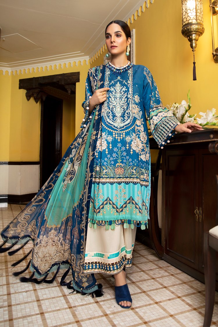 3-PC Unstitched Digital Printed Lawn Suit