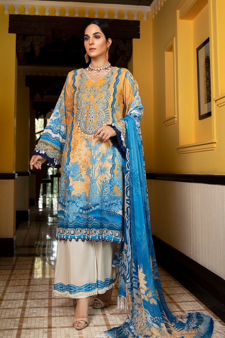 3-PC Unstitched Digital Printed Lawn Suit