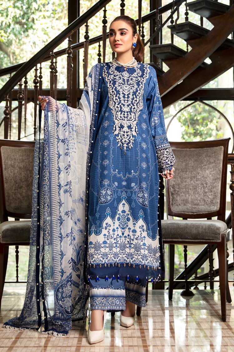 3-PC Unstitched Digital Printed Lawn Suit