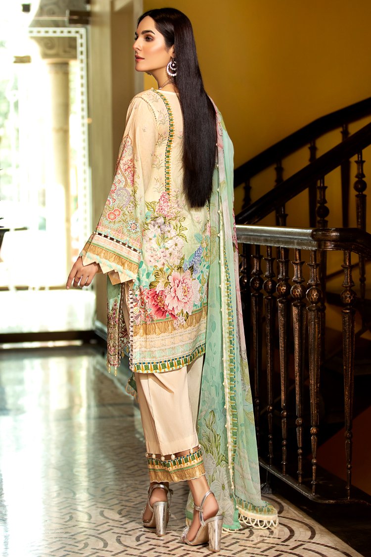 3-PC Unstitched Digital Printed Lawn Suit