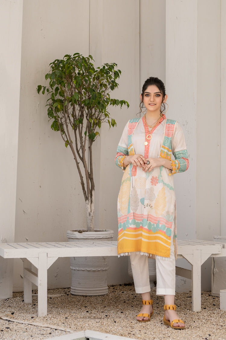 1-PC Unstitched Lawn Jacquard Kurti