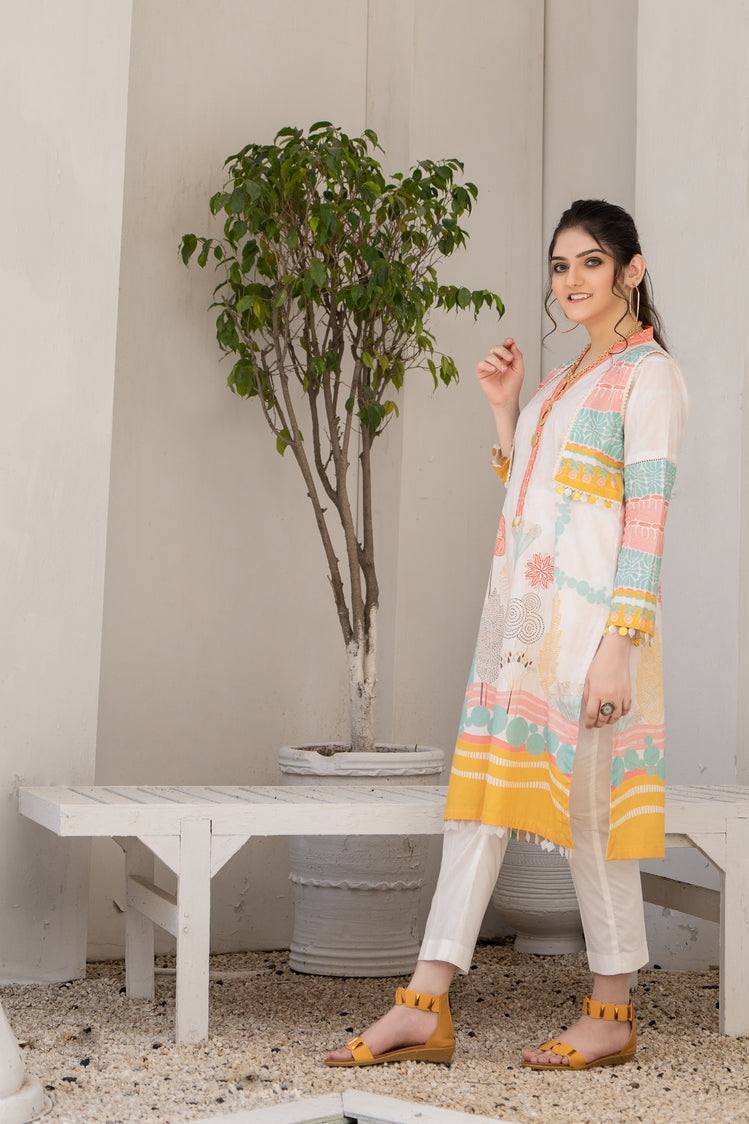 1-PC Unstitched Lawn Jacquard Kurti