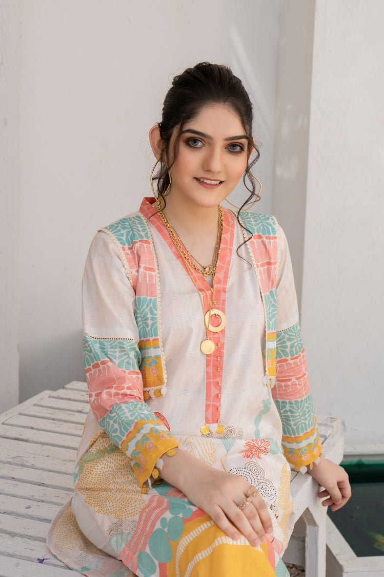 1-PC Unstitched Lawn Jacquard Kurti