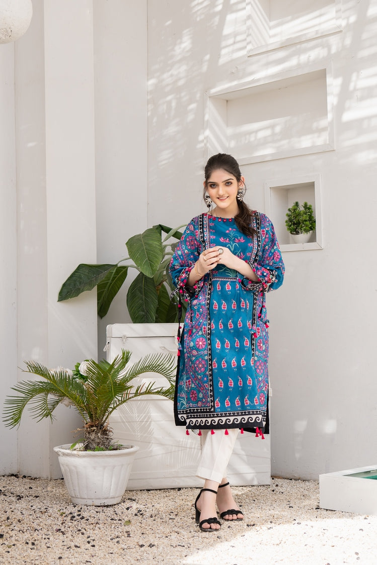 1-PC Unstitched Lawn Jacquard Kurti