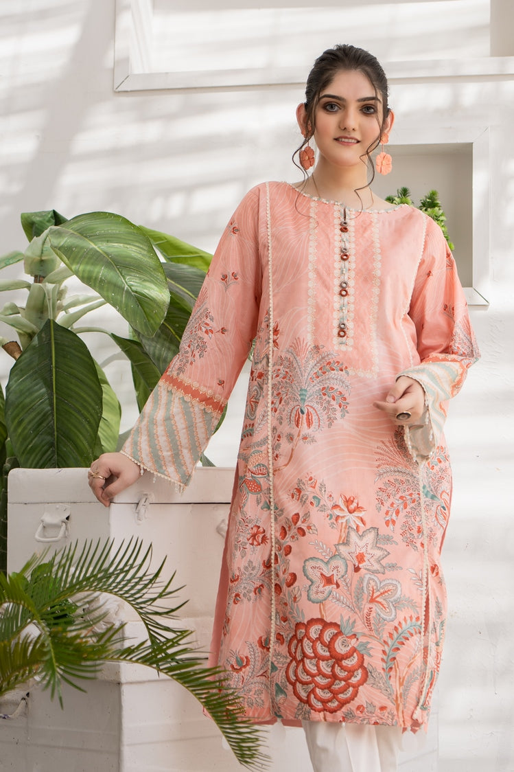 1-PC Unstitched Lawn Jacquard Kurti