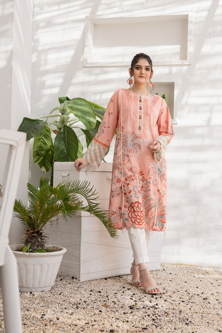 1-PC Unstitched Lawn Jacquard Kurti