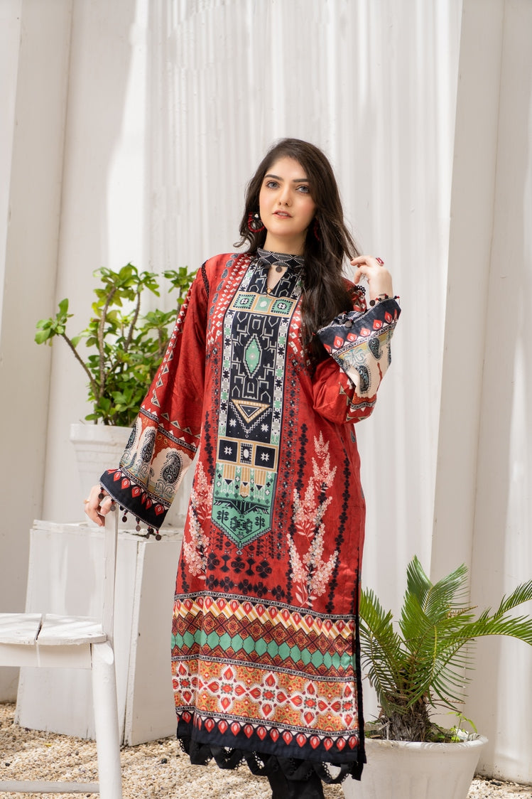 1-PC Unstitched Lawn Jacquard Kurti