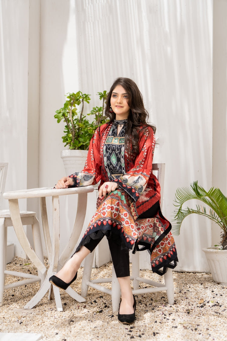 1-PC Unstitched Lawn Jacquard Kurti