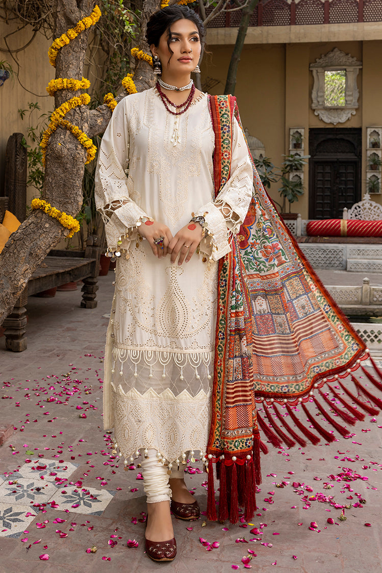 3-PC Unstitched Embroidered Chikankari Lawn Suit