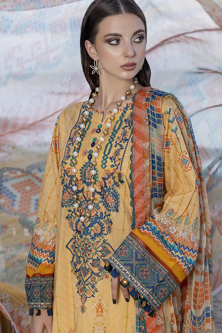 3-PC Unstitched Digital Printed Lawn Suit