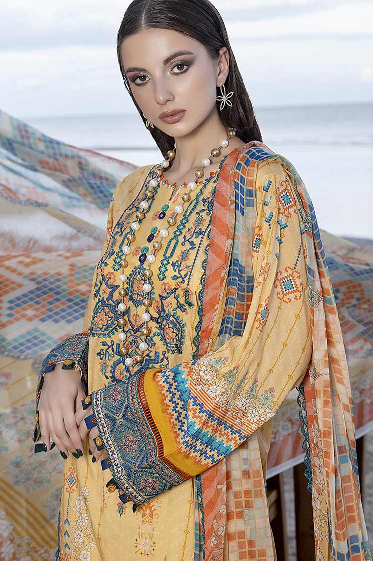 3-PC Unstitched Digital Printed Lawn Suit