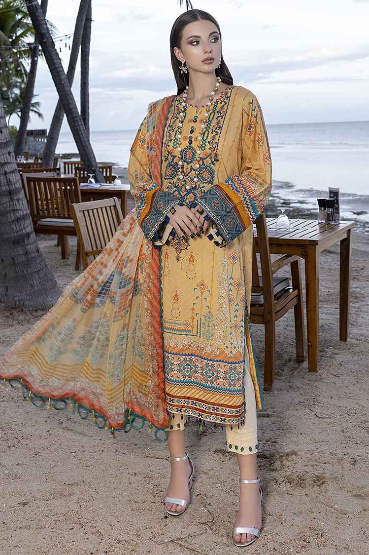 3-PC Unstitched Digital Printed Lawn Suit