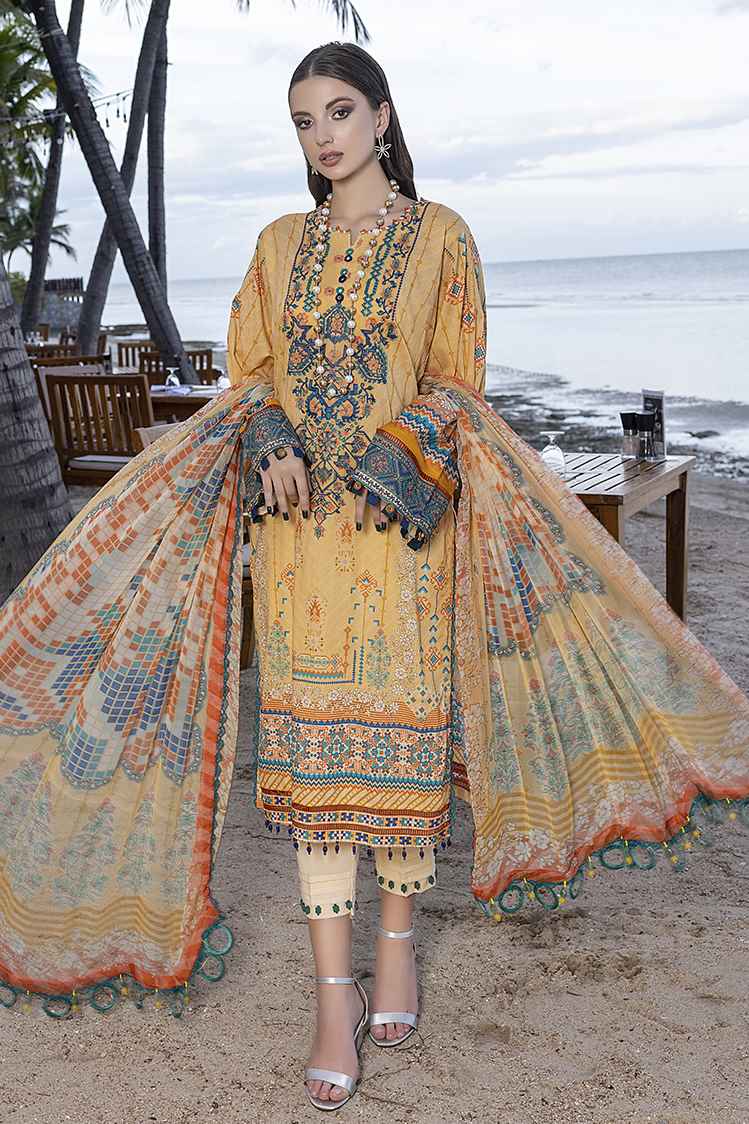 3-PC Unstitched Digital Printed Lawn Suit