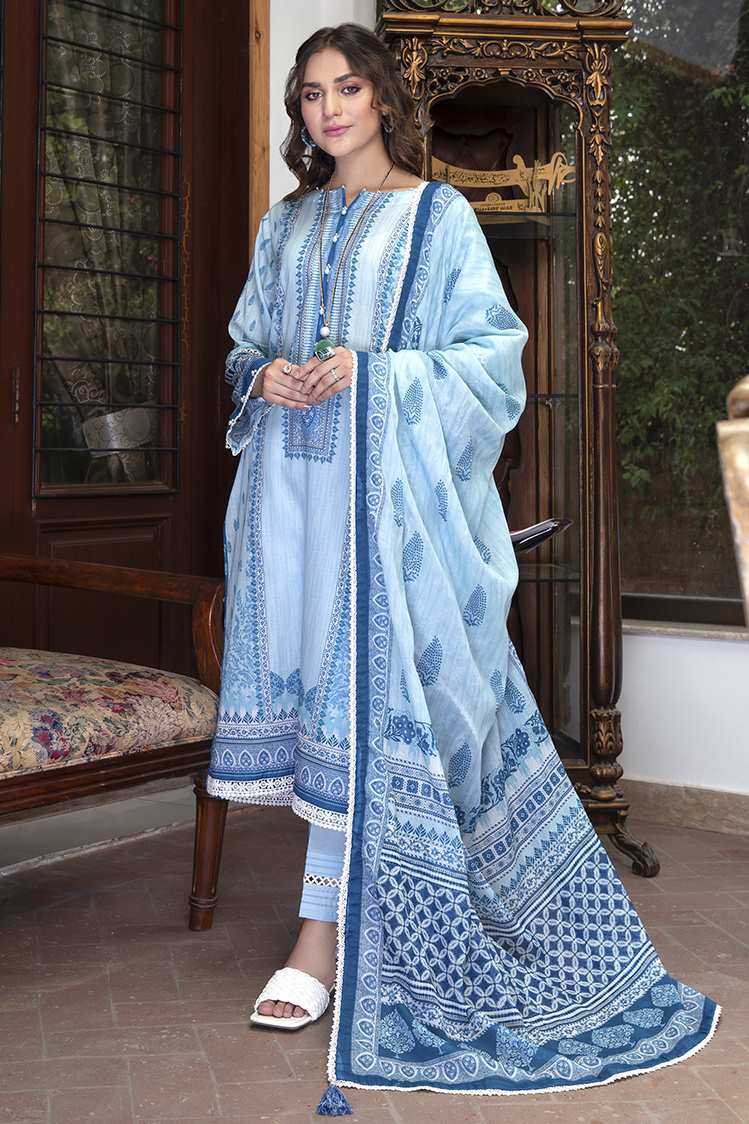 3-PC Unstitched Digital Printed Lawn Suit