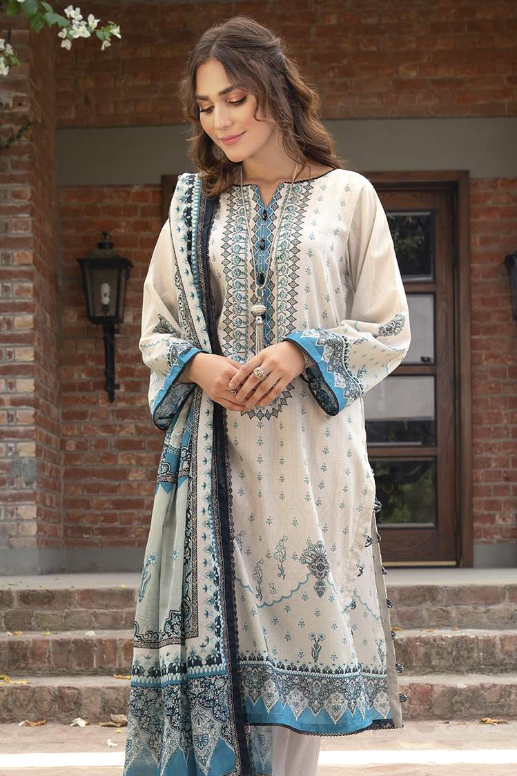 3-PC Unstitched Digital Printed Lawn Suit